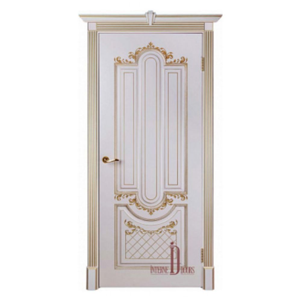 Фото  Межкомнатная дверь софия ПГ - слоновая кость патина золото. interne doors - купить