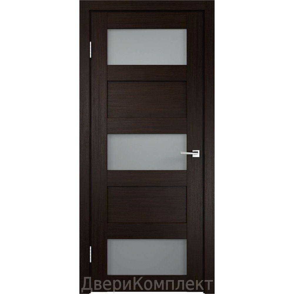 Фото  Двери из экошпона VellDoris, модель Тренд-3V/Trend/ венге, стекло мателюкс - купить