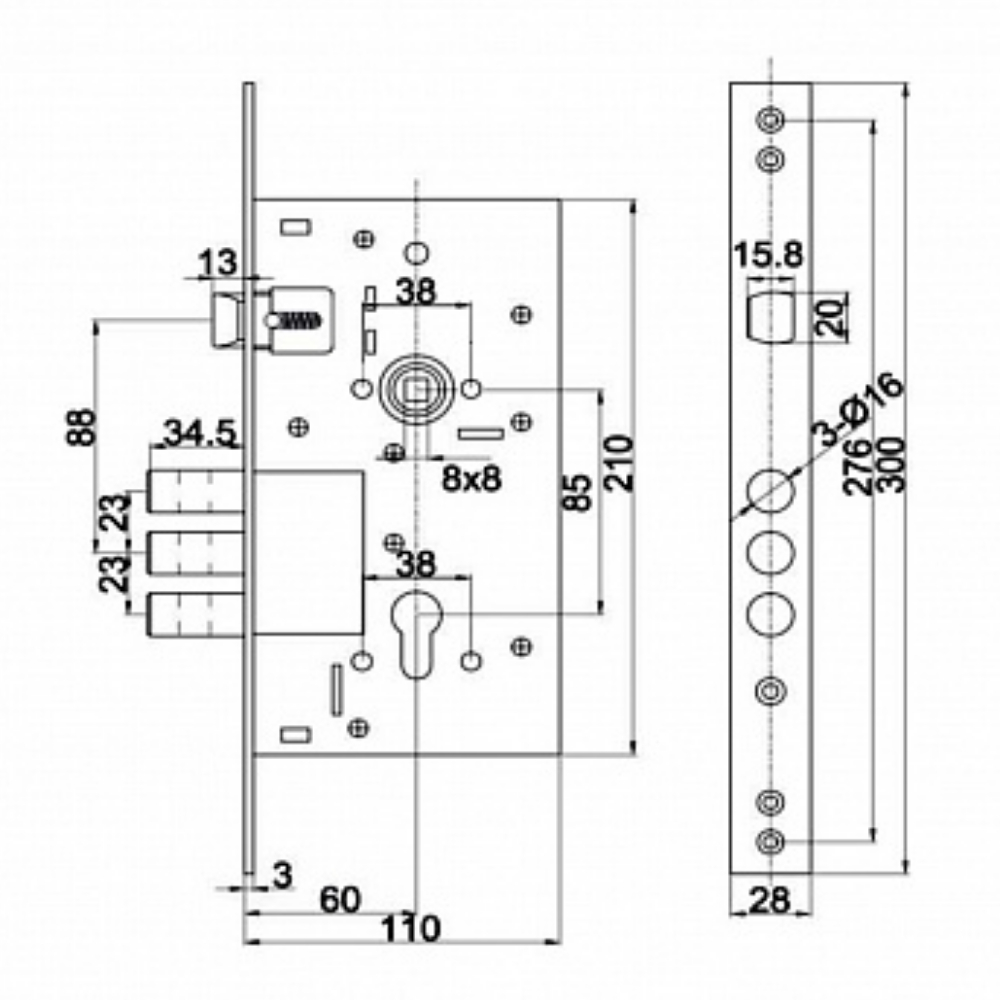  Замок DOORLOCK 9252С 0