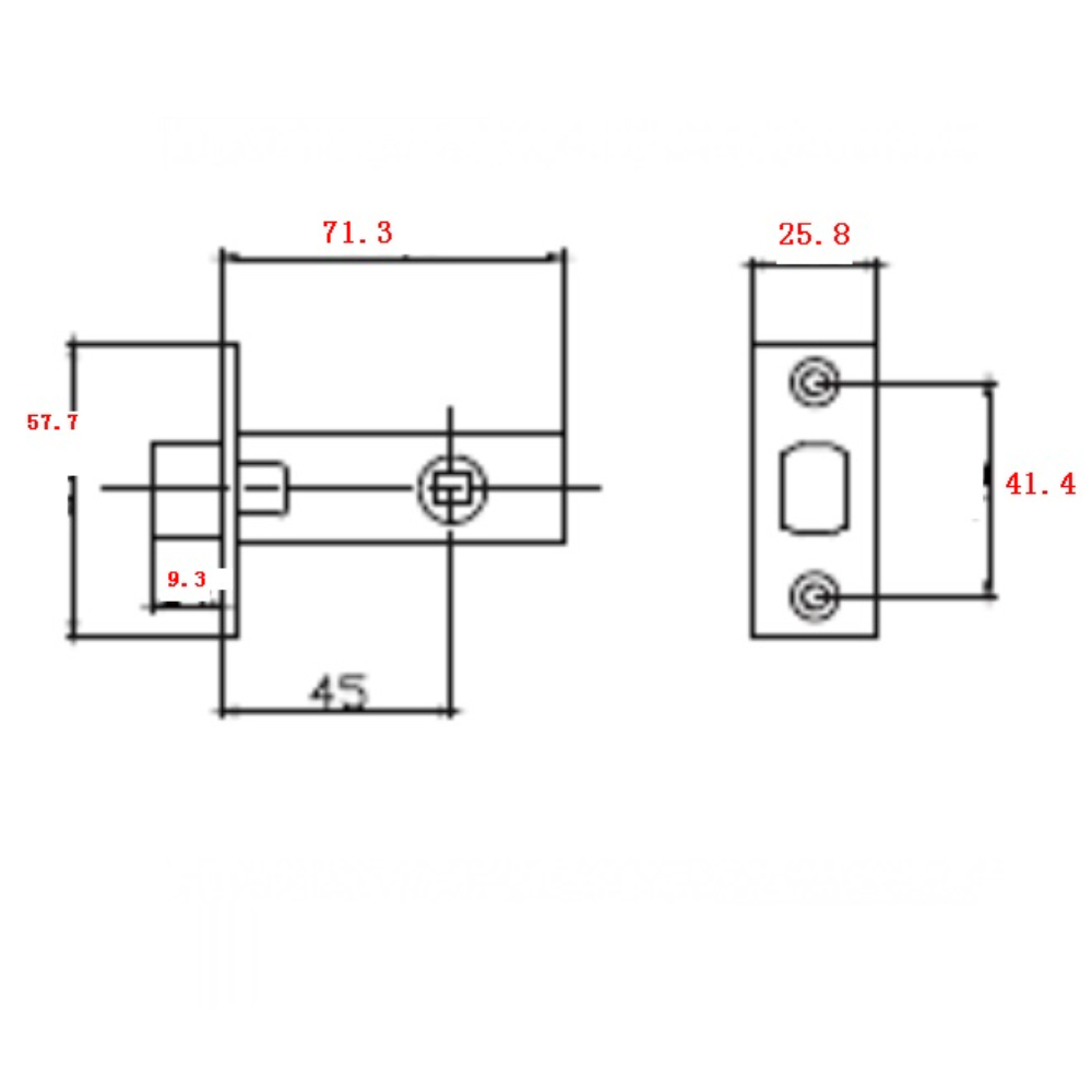  Защелка межкомнатная "L 3-45" 0